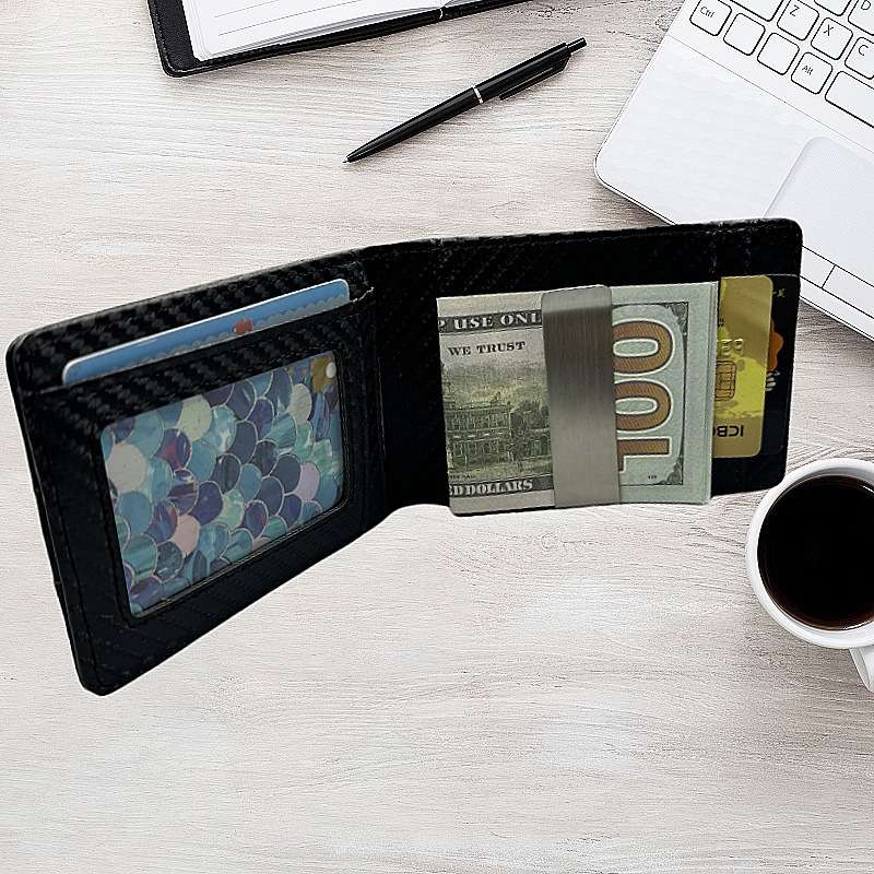 革財布 多機能カード収納二つ折り財布