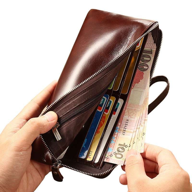 革財布 上質な風合い本革ラウンドファスナー長財布