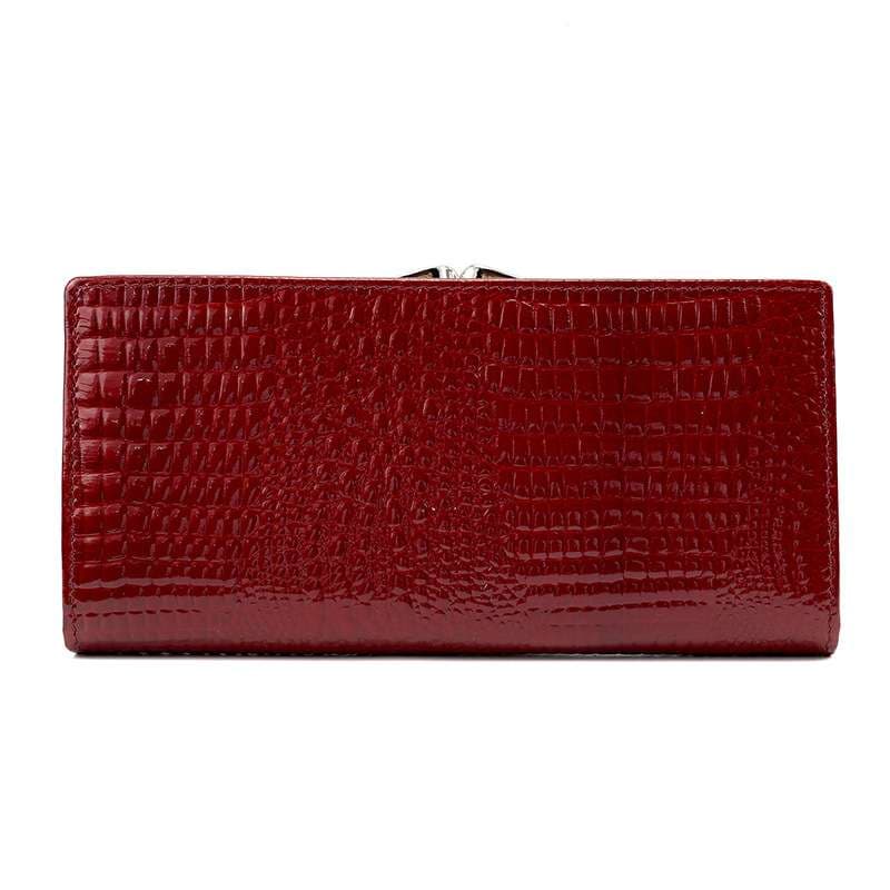 クロコダイル柄高級牛革長財布