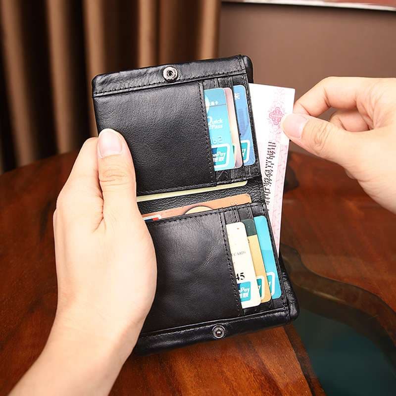 革財布 上質な手縫い革二つ折り財布
