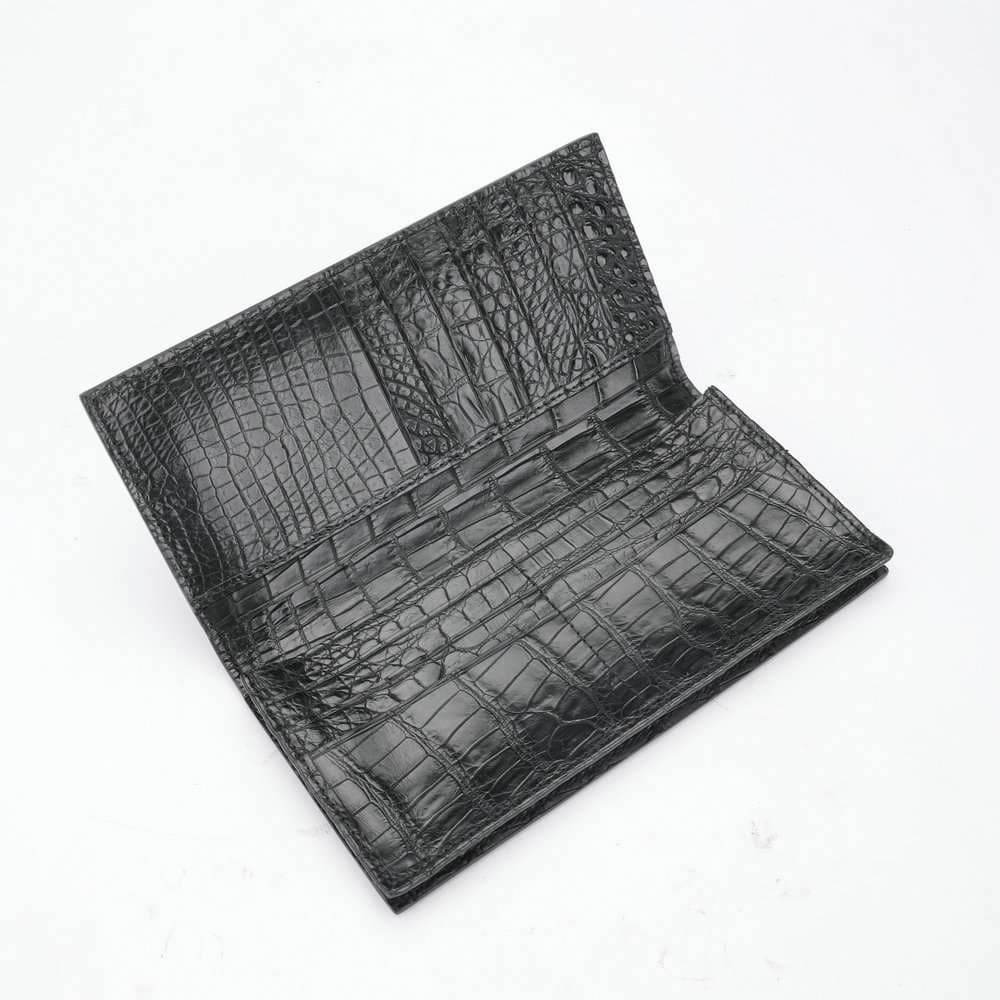 革財布 高級クロコダイル型押し長財布