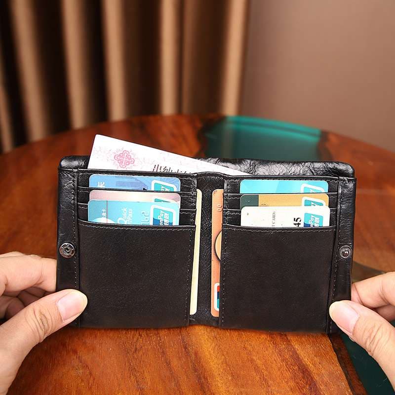 革財布 上質な手縫い革二つ折り財布