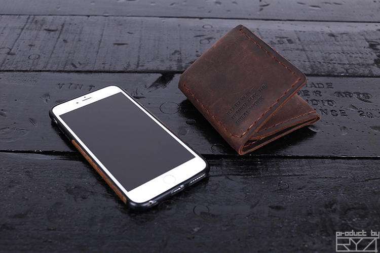 クラフト革二つ折り財布