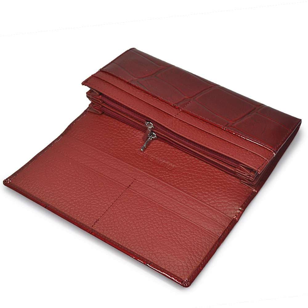 革財布 高級クロコダイル型押し長財布