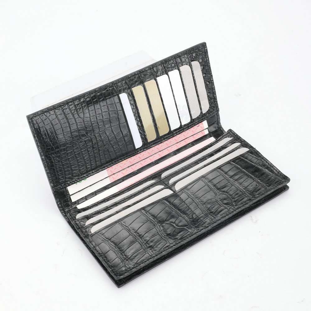 革財布 高級クロコダイル型押し長財布